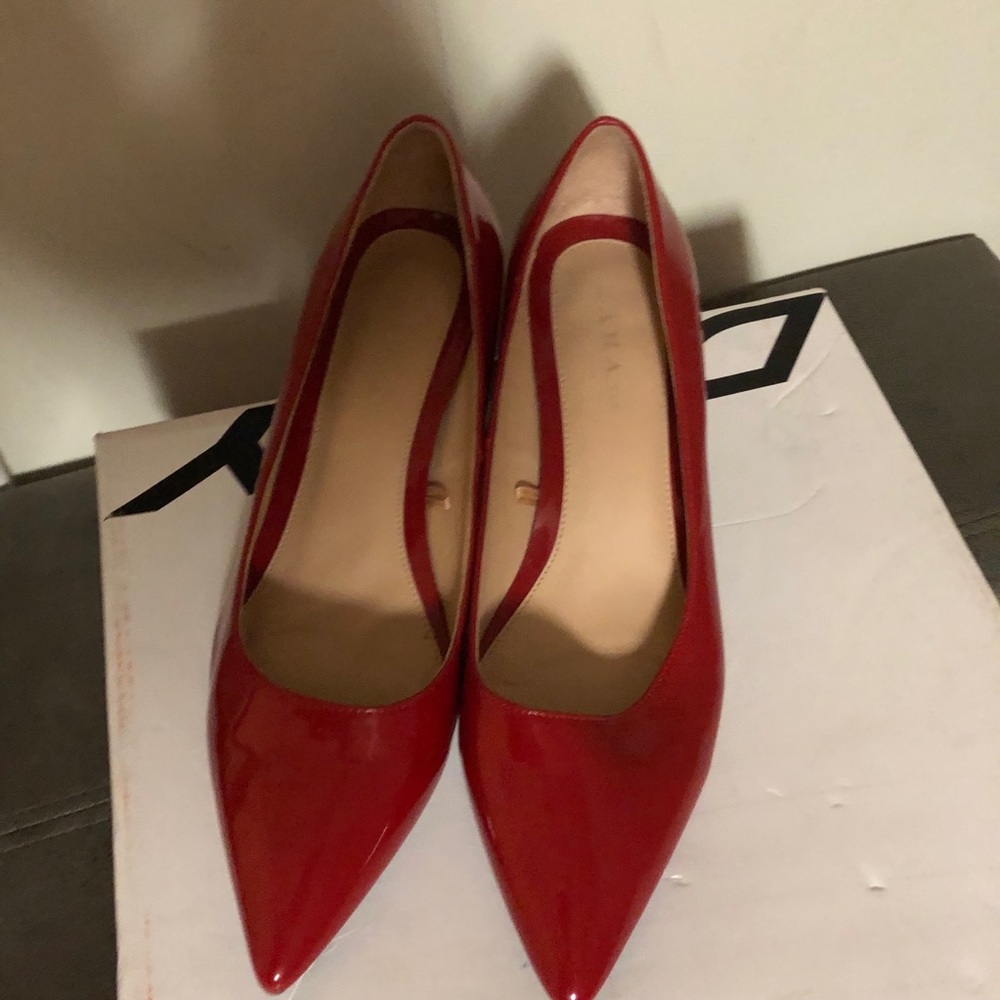 Zara red patent leather 40